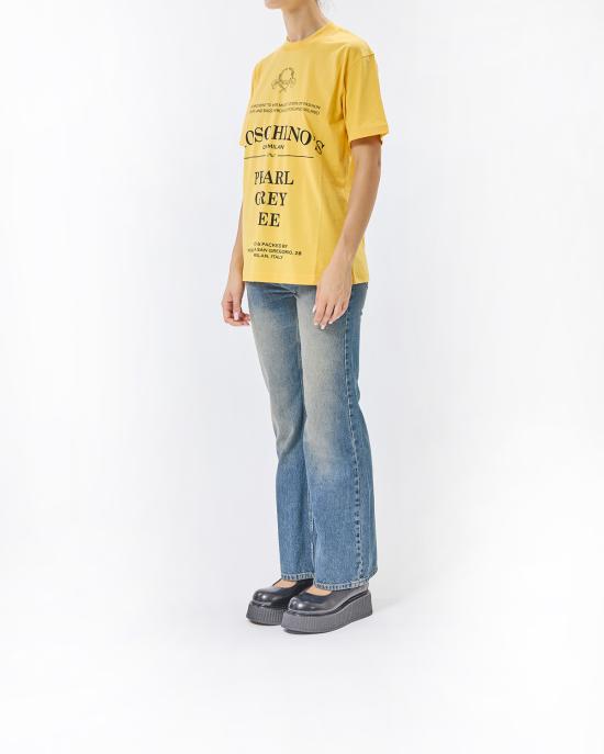 25FW 모스키노 반팔 티셔츠 0727 5541 1029 GIALLO - MOSCHINO