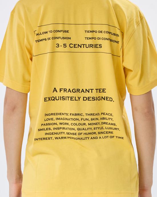 25FW 모스키노 반팔 티셔츠 0727 5541 1029 GIALLO - MOSCHINO