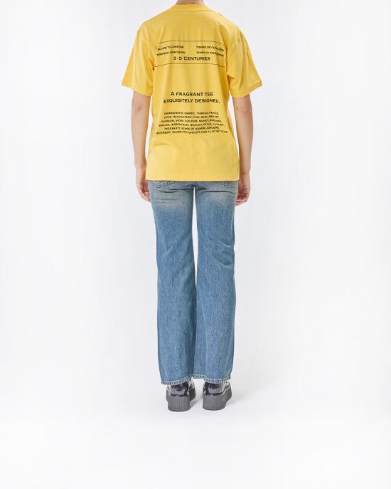 25FW 모스키노 반팔 티셔츠 0727 5541 1029 GIALLO - MOSCHINO