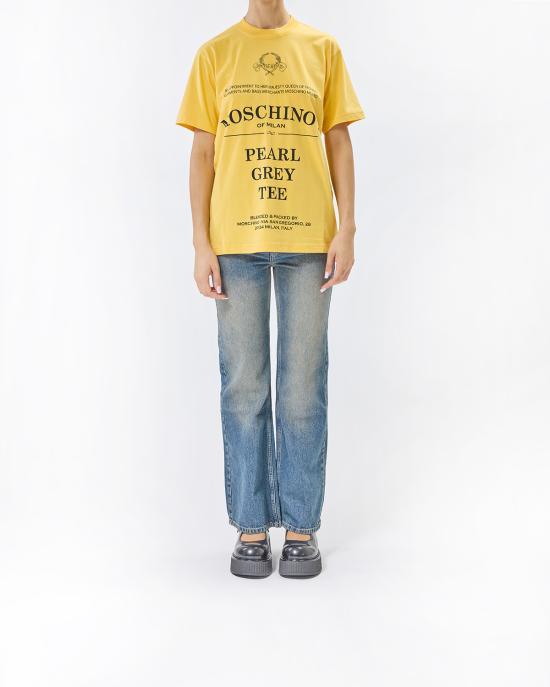 25FW 모스키노 반팔 티셔츠 0727 5541 1029 GIALLO - MOSCHINO