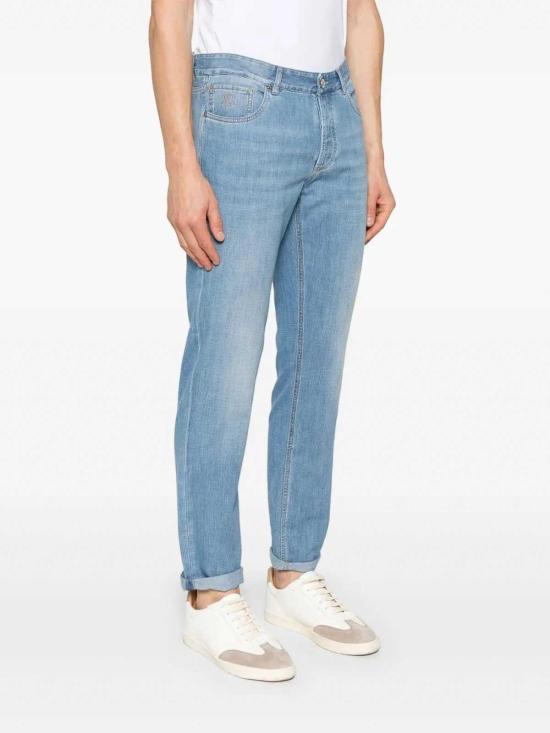  브루넬로 쿠치넬리 스트레이트 팬츠 ME645D3210C1470 Light Wash - BRUNELLO CUCINELLI