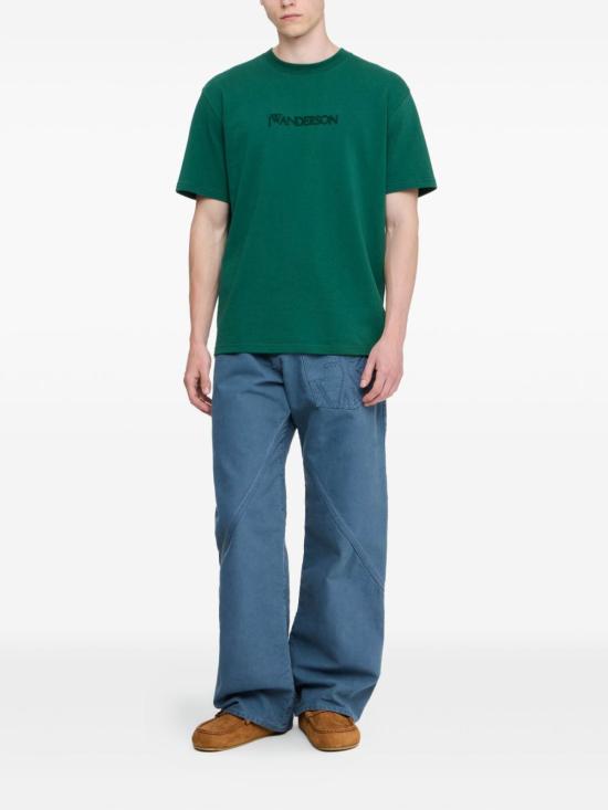 25FW JW앤더슨 반팔 티셔츠 JT0258 PG1510591 Green - JW ANDERSON