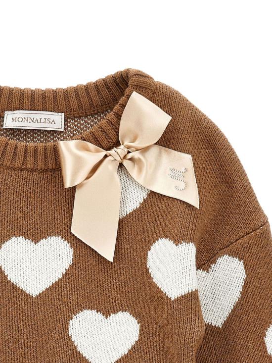 25FW [키즈] 모나리자 니트/스웻셔츠 17F603 60600006 Beige - MONNALISA