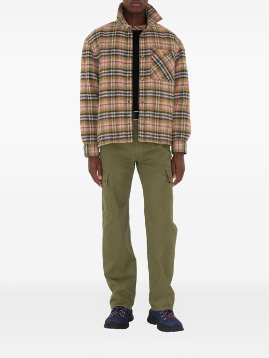 25FW 버버리 체크 울 오버셔츠 8110913 B1001 Beige - BURBERRY