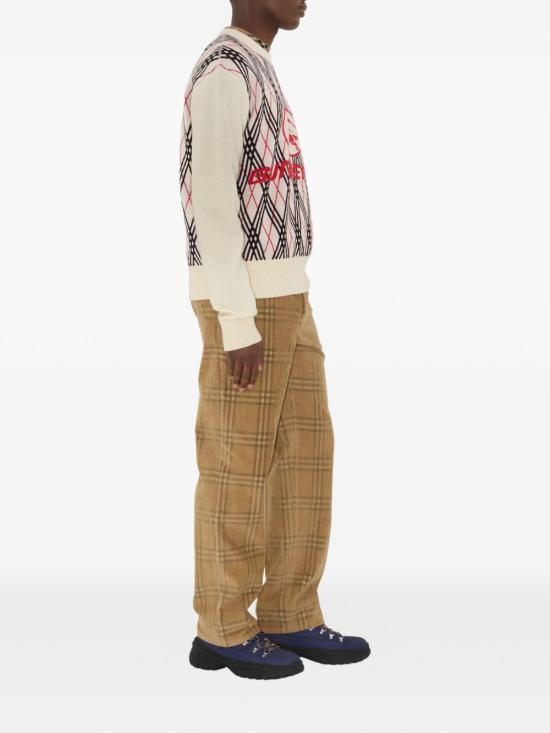 25FW 버버리 아가일 체크 울 블렌드 스웨터 8110554 A3282 MultiColour - BURBERRY