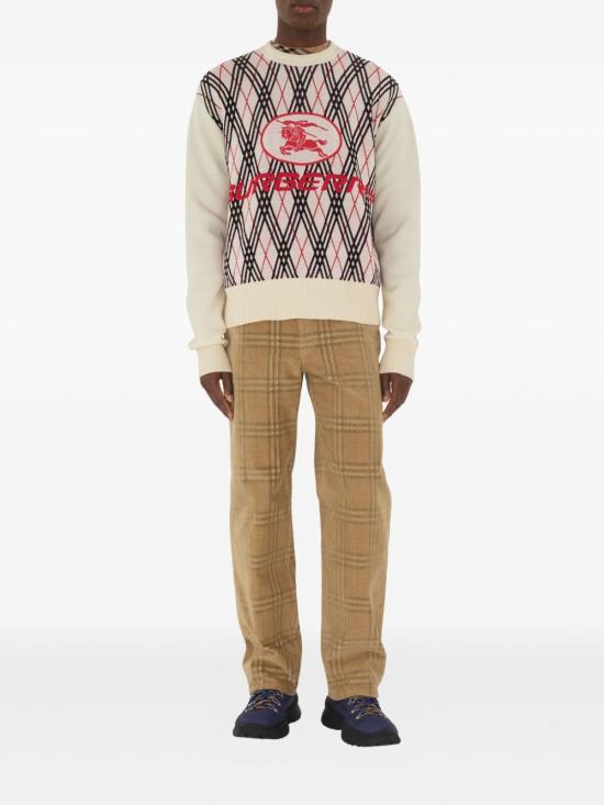 25FW 버버리 아가일 체크 울 블렌드 스웨터 8110554 A3282 MultiColour - BURBERRY