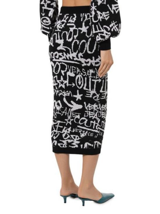  베르사체 미디 스커트 75HAEM26 CM27NA0E Black - VERSACE