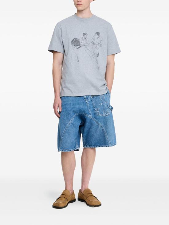 25FW JW앤더슨 반팔 티셔츠 JT0303 PG1510945 Grey - JW ANDERSON