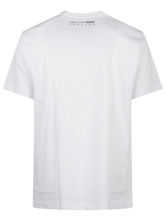 25FW 꼼데가르송 반팔 티셔츠 FZ T004 PER 4WHITE White - COMME DES GARCONS
