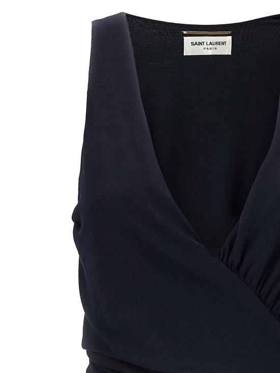  생로랑 미디 원피스 776444Y3I394140 Blue - SAINT LAURENT