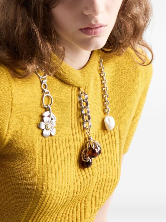 25FW 프라다 스웨터 P24V2L17ZE S OOOF0037 Yellow - PRADA