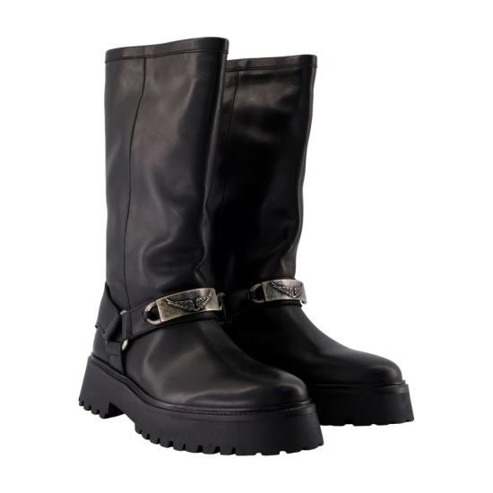 25FW 자딕앤볼테르 ANGIE 앤지 앵클 부츠 SWCT02048 011 black - ZADIG & VOLTAIRE