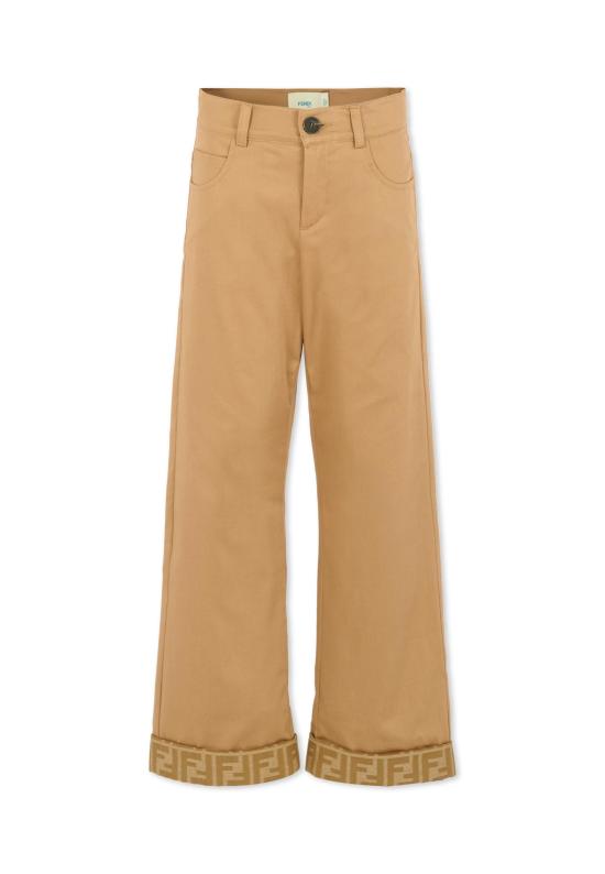 25FW [키즈] 펜디 스트레이트 팬츠 JUF168 AS5Y F0QU5 BEIGE