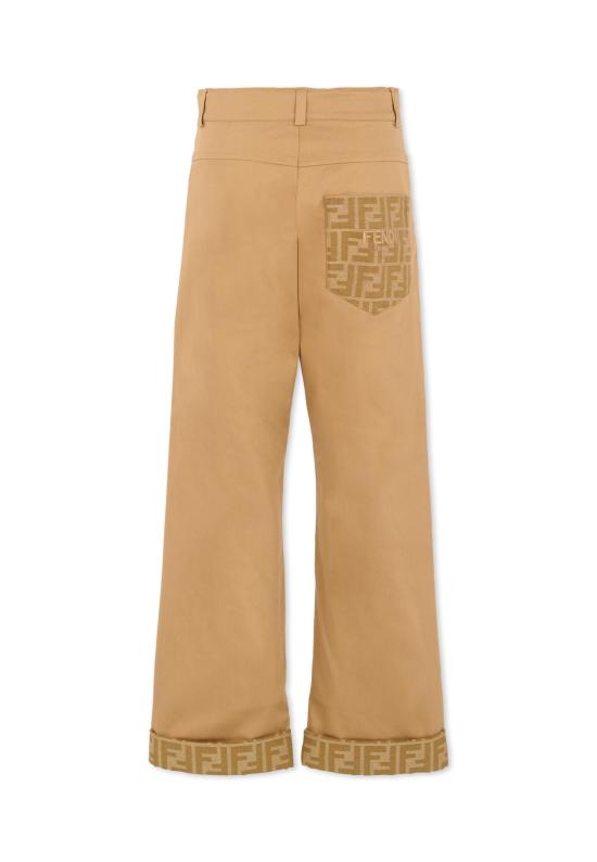 25FW [키즈] 펜디 스트레이트 팬츠 JUF168 AS5Y F0QU5 BEIGE - FENDI
