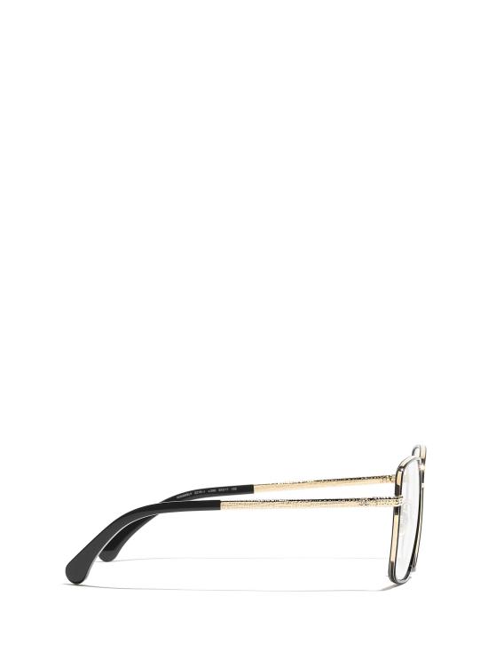 26FW 샤넬 안경 CH2216J C395 PALE GOLD BLACK - CHANEL
