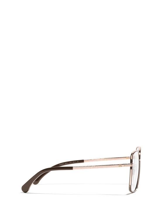 26FW 샤넬 안경 CH2216J C487 BEIGE ROSE GOLD DARK TAUPE - CHANEL
