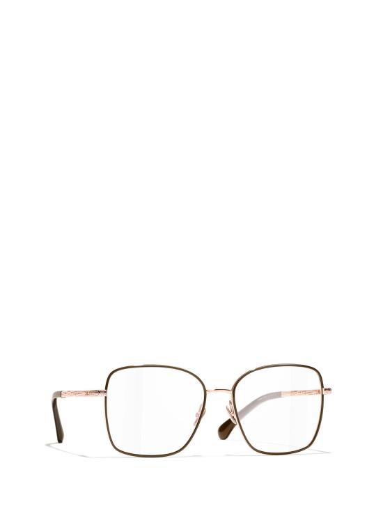 26FW 샤넬 안경 CH2216J C487 BEIGE ROSE GOLD DARK TAUPE - CHANEL