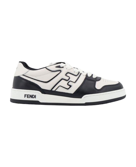 25SS 펜디 매치 레더 로우탑 스니커즈 7E1643AOMN F0E7C White