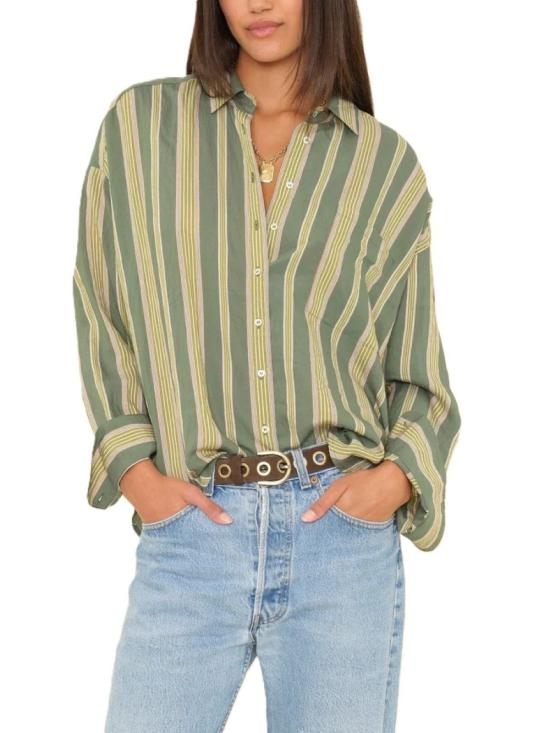 25FW 시레나 블라우스 X5MVS002SPST Green - XIRENA