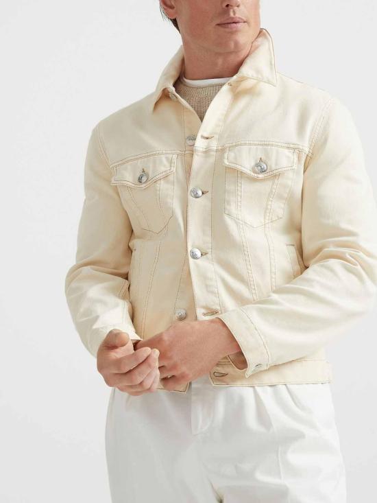  브루넬로 쿠치넬리 자켓 M277P6910C7019 Cream - BRUNELLO CUCINELLI