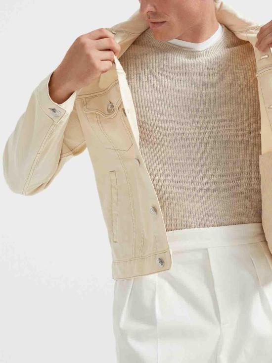  브루넬로 쿠치넬리 자켓 M277P6910C7019 Cream - BRUNELLO CUCINELLI