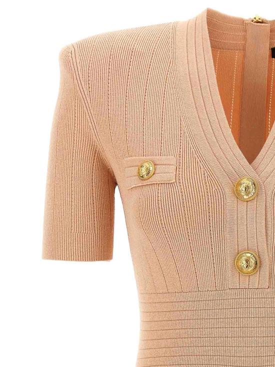  발망 미디 스커트 EF1R6045KB070LB Nude Neutrals - BALMAIN