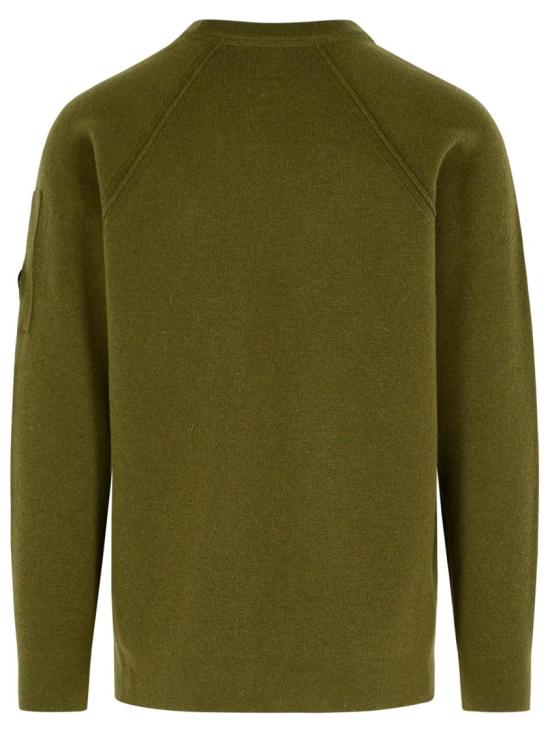25FW 씨피 컴퍼니 램스울 크루넥 스웨터 19CMKN040A 110149A 683 Green - C.P. COMPANY