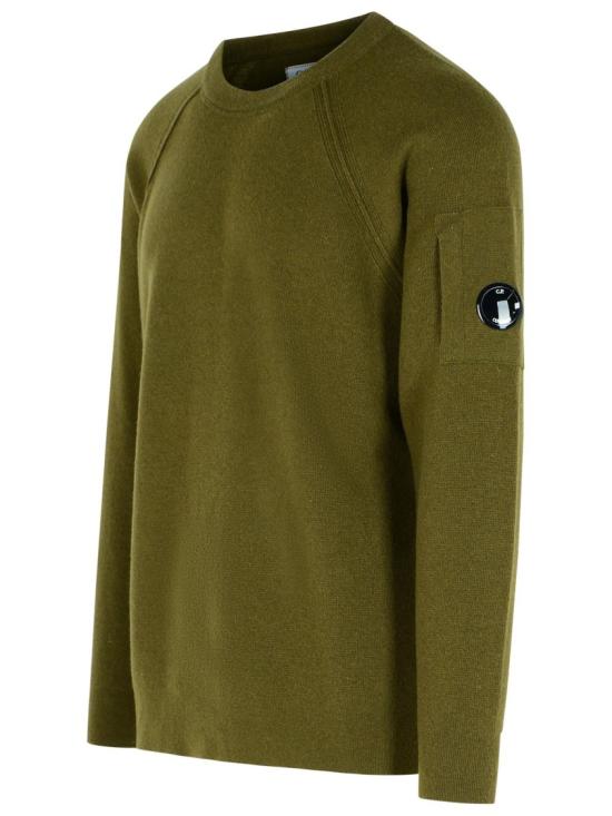 25FW 씨피 컴퍼니 램스울 크루넥 스웨터 19CMKN040A 110149A 683 Green - C.P. COMPANY