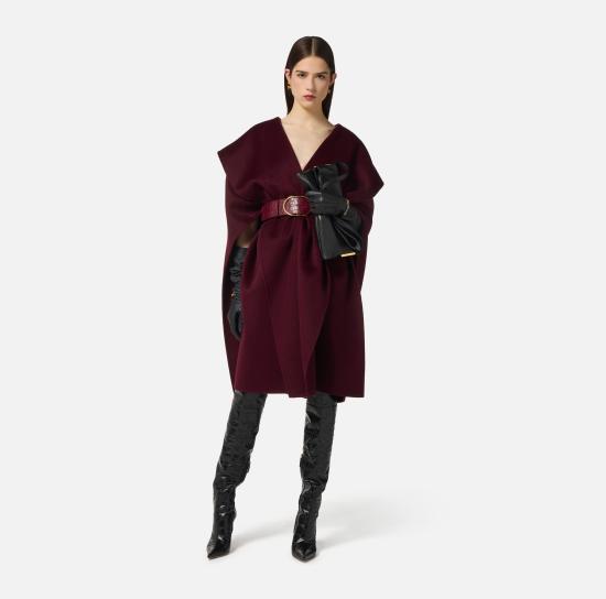25FW 엘리자베타프랜치 코트 CP67D56E2 EA4 Merlot - ELISABETTA FRANCHI