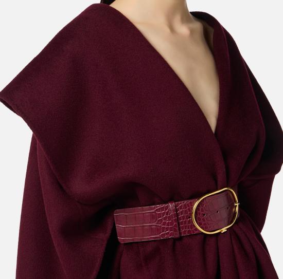 25FW 엘리자베타프랜치 코트 CP67D56E2 EA4 Merlot - ELISABETTA FRANCHI