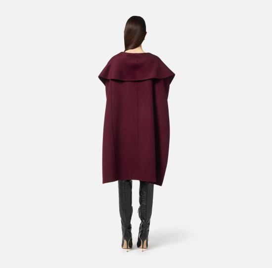 25FW 엘리자베타프랜치 코트 CP67D56E2 EA4 Merlot - ELISABETTA FRANCHI