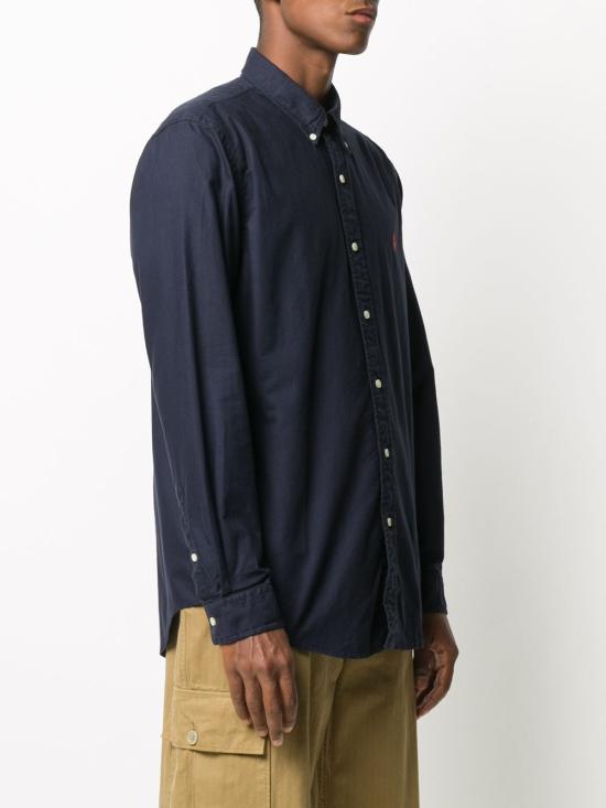 24FW 폴로 랄프로렌 커스텀 핏 버튼 다운 셔츠  710772290002 NAVY Blue - POLO RALPH LAUREN