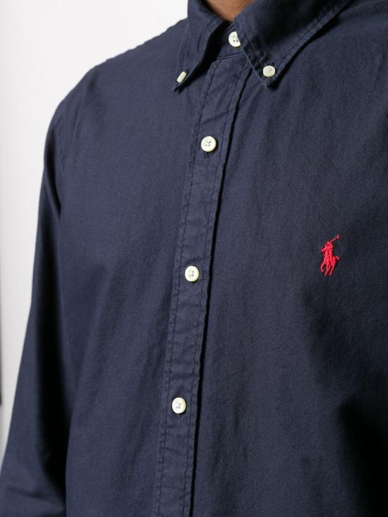 24FW 폴로 랄프로렌 커스텀 핏 버튼 다운 셔츠  710772290002 NAVY Blue - POLO RALPH LAUREN