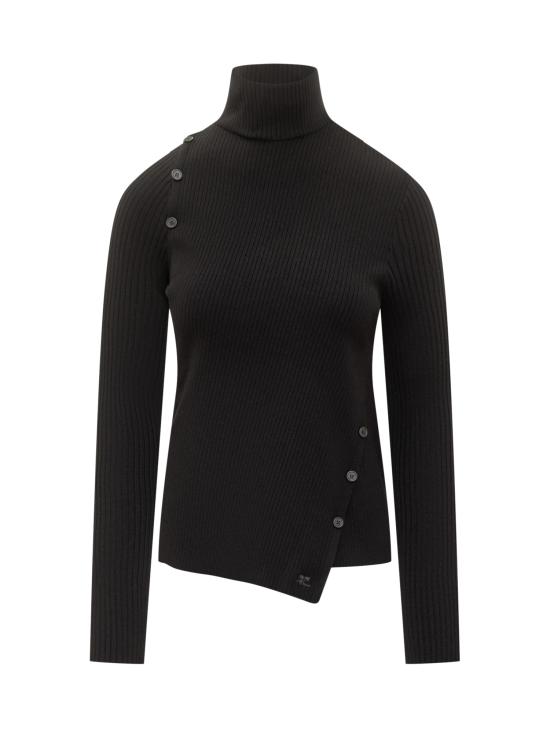 25FW 쿠레쥬 터틀넥 425MPU258FI0001 9999 BLACK