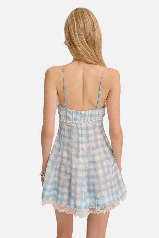  포러브앤레몬스 숏 원피스 포 러브 앤 레몬스 클로데트 깅엄 미니 드레스 - FOR LOVE & LEMONS