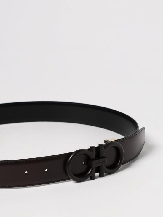 25FW 살바토레 페라가모 가죽 벨트 679974 786236 040 Dark - SALVATORE FERRAGAMO