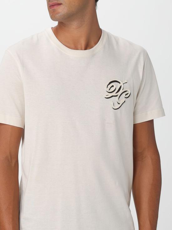 25FW 돌체앤가바나 반팔 티셔츠 G8RN8ZG7PJ0 A4567 Beige - DOLCE & GABBANA