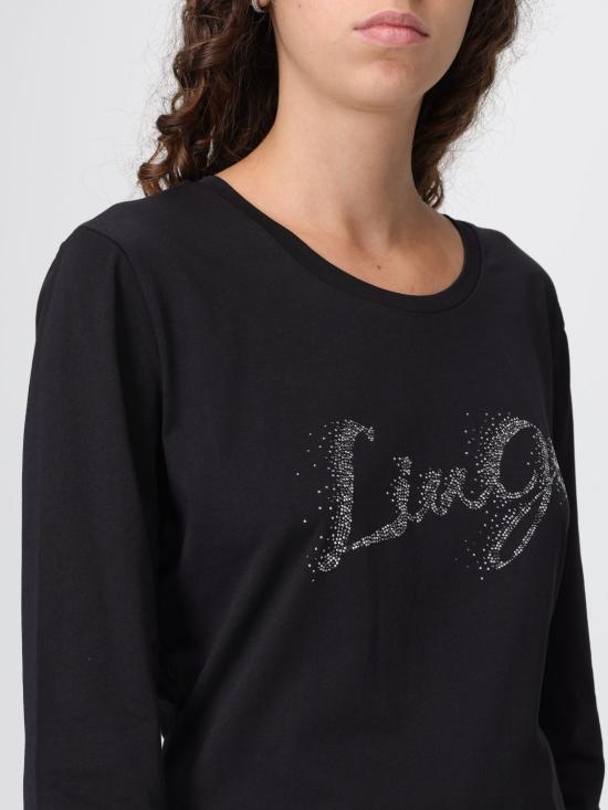 25FW 리우조 반팔 티셔츠 UF5283JS923 P9004 Black - LIU JO