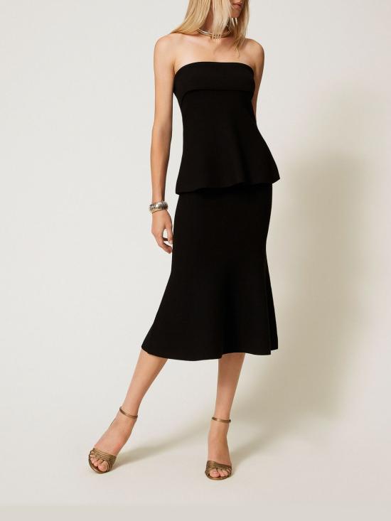 25FW 트윈셋 롱 스커트 252TP3412 00006 Black - TWINSET