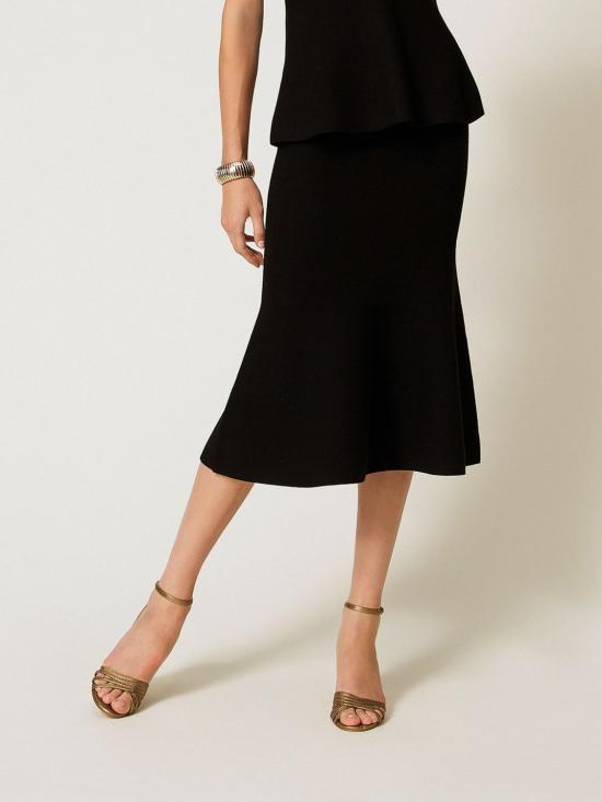 25FW 트윈셋 롱 스커트 252TP3412 00006 Black