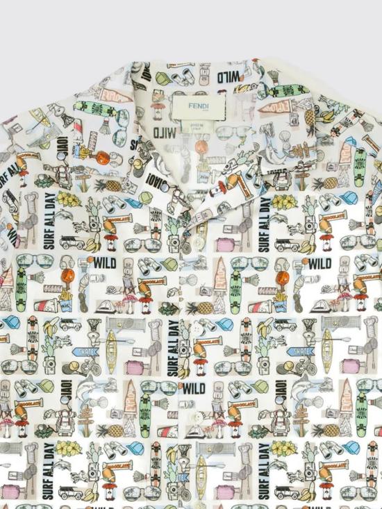 25FW [키즈] 펜디 셔츠 JMC198AUKG F0TU9 Multicolor - FENDI