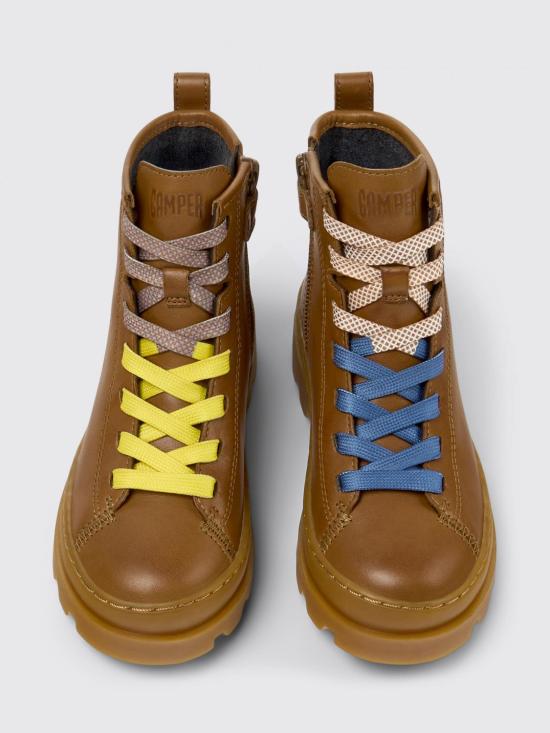 25FW [키즈] 캠퍼 슈즈 K900179 032 TWINS 0 Brown - CAMPER