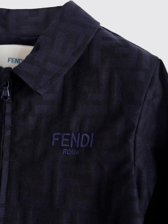 25FW [키즈] 펜디 캐주얼 자켓 BMA139AS64 F1I11 Gnawed Blue - FENDI