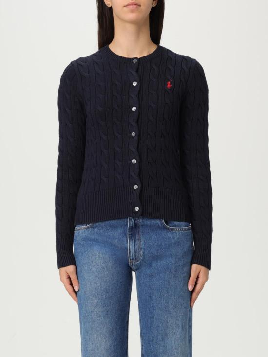 26SS 폴로 랄프로렌 폴로 자수 케이블 니트 가디건 211971868 008 Navy