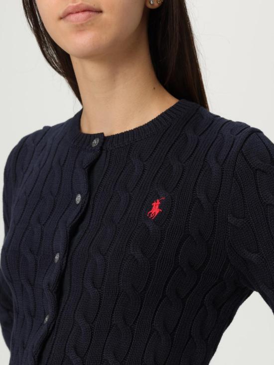 26SS 폴로 랄프로렌 폴로 자수 케이블 니트 가디건 211971868 008 Navy - POLO RALPH LAUREN