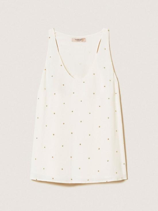 25FW 트윈셋 탑 252TP2034 07222 Yellow Cream - TWINSET