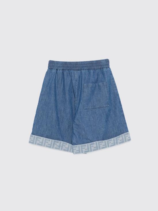 25FW [키즈] 펜디 쇼츠/버뮤다 JMF534ATRF F0QG0 Blue - FENDI