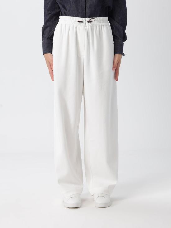 25FW 브루넬로 쿠치넬리 트레이닝/조거 팬츠 MG927VD299A C7220 White