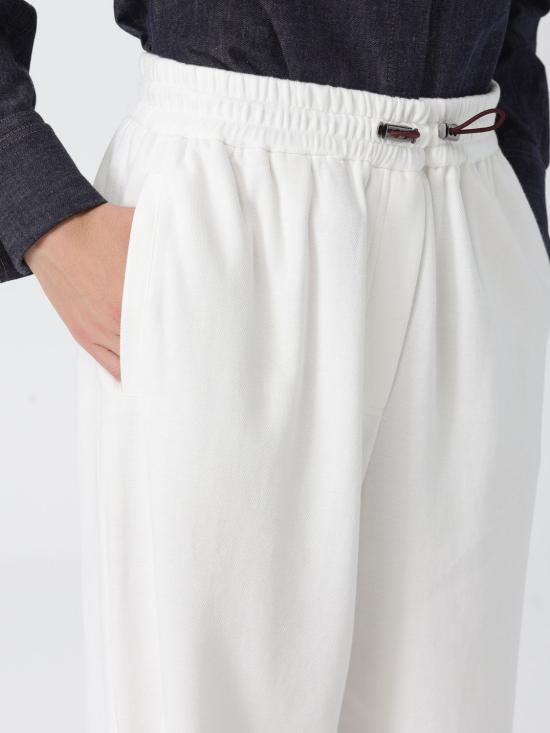 25FW 브루넬로 쿠치넬리 트레이닝/조거 팬츠 MG927VD299A C7220 White - BRUNELLO CUCINELLI