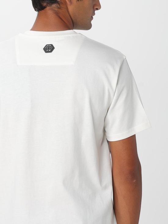 25FW 필립 플레인 반팔 티셔츠 FAECMTK8458PJY002N 01OF White 1 - PHILIPP PLEIN